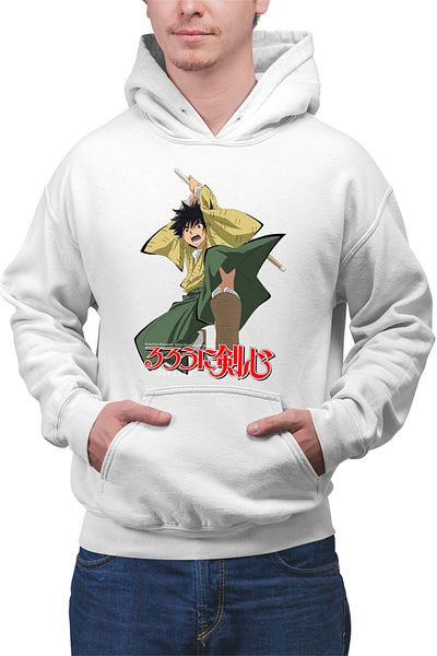OEM Hanorac barbati Rurouni Kenshin Yahiko Hit Logo Spadasin