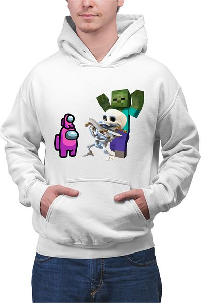 OEM Hanorac barbati Clash Royale Minecraft Scared Skeleton Event Among Us Crew