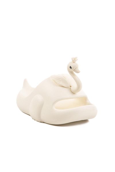 WALKWAY شبشب أبيض للأطفال مرن وخفيف الوزن من Swan