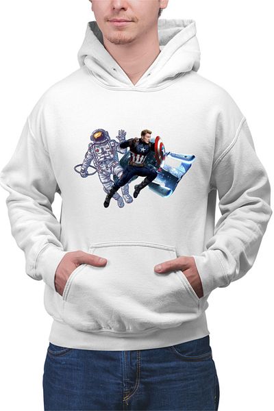 OEM Men's Hoodie Captain America Astronaut NASA Star Trek Space Ship Shield