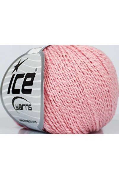 Ice yarns 4x50 جرام. حرير قطني، قطن وردي فاخر، حرير، خيوط صيفية، قطن