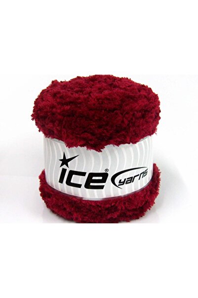 Ice yarns 3x100 جرام. ألياف دقيقة من نوع كيكز باندا، لون أحمر داكن، ناعمة، مز...