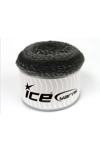 Ice yarns (3 قطع 100 جرام) CAKES MELANGE صوف، أكريليك 3 عبوات باللون الأسود،