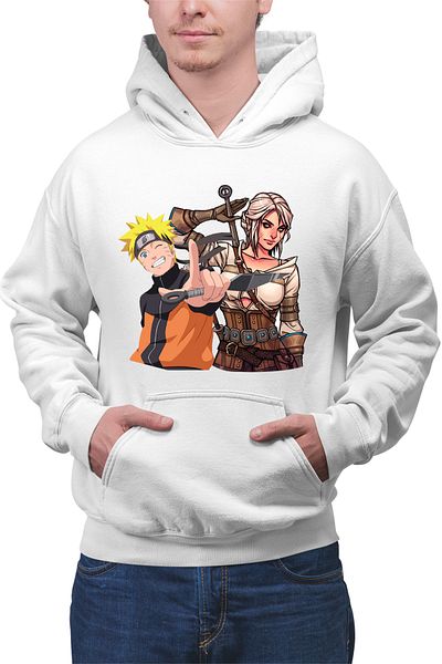 OEM Men's Hoodie The Witcher Ciri Naruto Shippuden Anime Cartoon