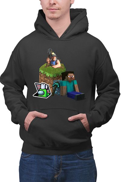 OEM Men's Hoodie Clash of Clans RNG Minecraft Open World Among Us