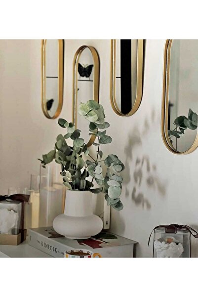 ASEL PLAST 2 Pieces Aden Mirrored Wall Hanging Decoration and Coffee Presenta...