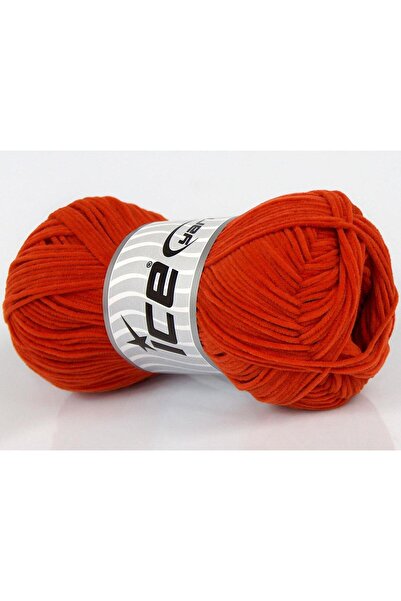Ice yarns 8x50 جرام. قماش شينيل من الألياف الدقيقة باللون البرتقالي للشتاء، ش...