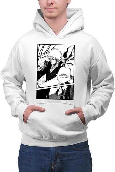 OEM Men's Hoodie Bleach Manga Panel Scene Soul Reaper