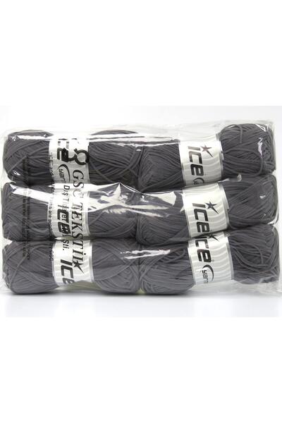Ice yarns 6×50 جرام. نوبوك شينيل ميكرو فايبر رمادي شتوي، شينيل