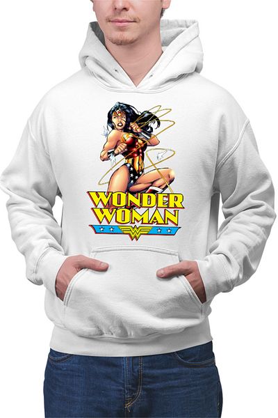 OEM Hanorac barbati Wonder Woman String Energy Retro Illustration American