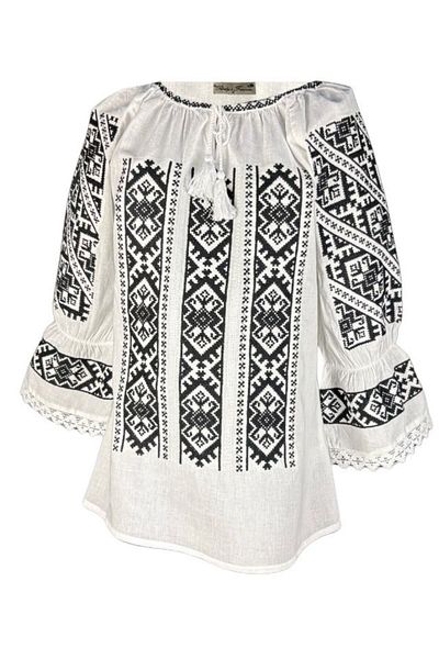 rody's forever Women's blouse type ie 257 white/black mahogany size S