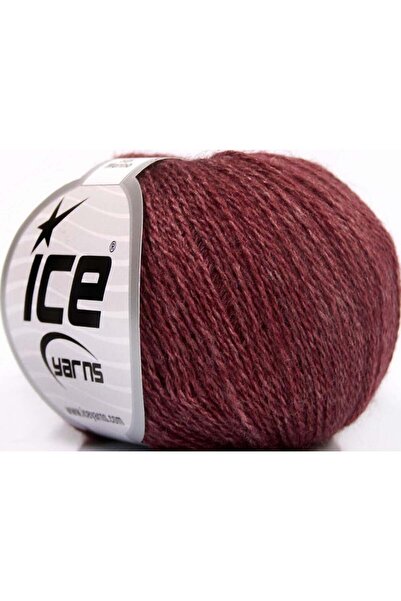 Ice yarns 6×25 جرام. حرير ميرينو، صوف ميرينو فاخر بلون بورجوندي، ميرينو، حرير...