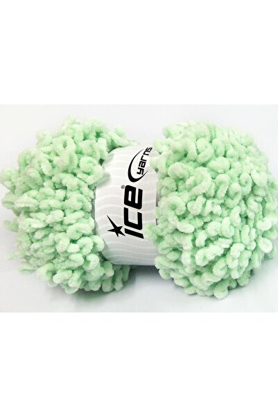 Ice yarns 4x100 جرام. شينيل بوكليرون من الألياف الدقيقة باللون الأخضر النعناع...