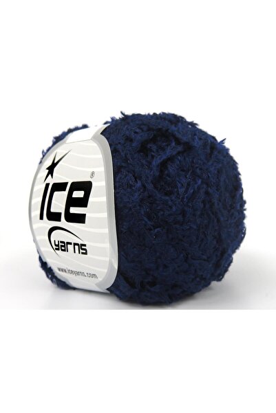 Ice yarns 6×50 جرام. فيسكوز فور، فيسكوز أزرق داكن، ناعم، مزغب، رقيق جدًا، فيس...