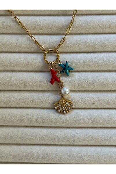 ESMECO Taşlı Deniz Kabuğu Charm Summer Kolye