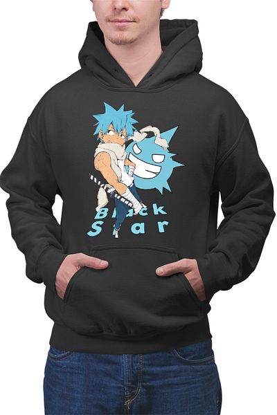 OEM Men's Hoodie Soul Eater Black Star Spirit Anime Manga Anime Cartoon