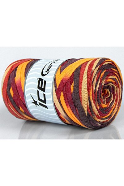 Ice yarns 1×250 جرام. شريط فيسكوت ملون، فيسكوت، قطن بني، وردي، أحمر، شريط ذهب...
