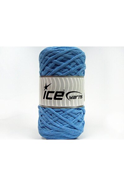 Ice yarns 2×200 جرام. خيوط قطنية سميكة طبيعية باللون الأزرق الفاتح للصيف، قطن...