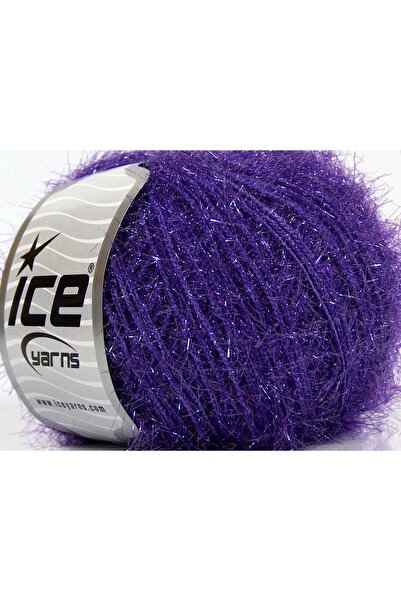 Ice yarns 8x50 جرام. سباركل سوفت، لون أرجواني معدني لامع، ناعم، مخملي، شتوي