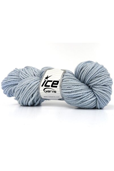 Ice yarns 3x100 جرام. صوف عضوي سميك، أزرق فاتح فاخر، شتوي، صوف، 100% صوف، سميك