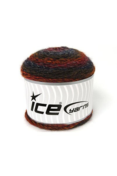 Ice yarns 3x100 جرام. خيوط صوف ميلانج، أكريليك، أحمر، رمادي، ذهبي، أزرق داكن،...