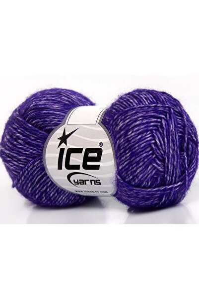 Ice yarns 8x50 جرام. خيوط صيفية من الدنيم الأكريليك والقطن باللون الأرجواني ا...