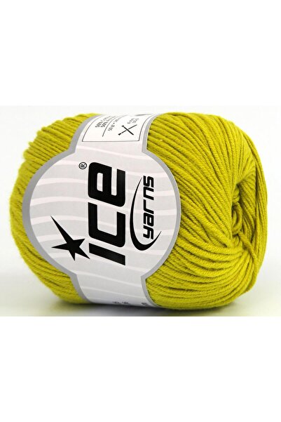Ice yarns 8x50 جرام. خيوط صيفية من القطن والأكريليك باللون الأخضر الزيتوني ال...