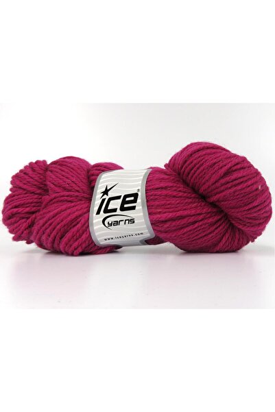 Ice yarns 3x100 جرام. صوف عضوي سميك فوشيا فاخر، شتوي، صوف، 100% صوف، سميك