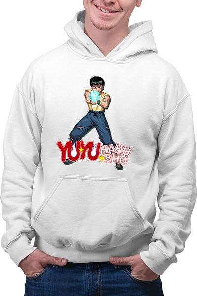 OEM Men's Hoodie Yu Yu Hakusho Yusuke Urameshi Super Power Paranormal Anime