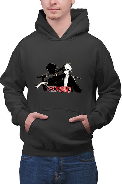 OEM Men's Hoodie Rurouni Kenshin Anime Cute Mugen Contrast