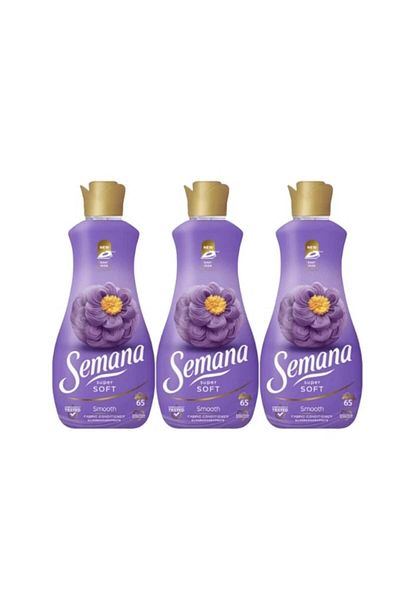 Semana Set 3 X Super Soft Fabric Conditioner 1.3l Smooth 65 Washes