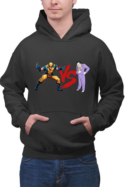 OEM Men's Hoodie Wolverine VS Joker Cartoon Costume