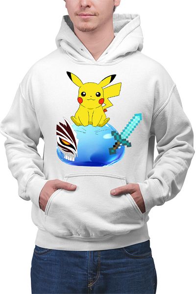 OEM Men's Hoodie TenSura Slime Isekai Pikachu Ichigo Ghoul Minecraft