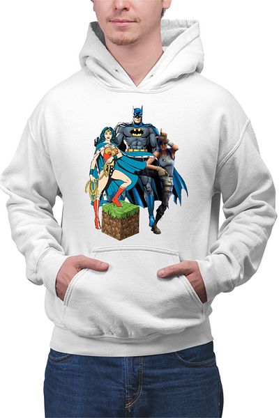 OEM Men's Hoodie Wonder Woman Minecraft Grass Cube Batman Fortnite Dance