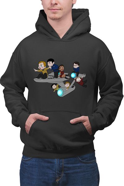 OEM Men's hoodie Star Trek Kirk Spock Enterprise Timeline