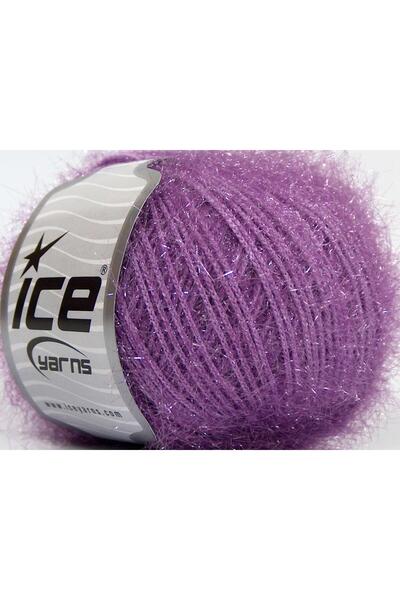 Ice yarns 8x50 جرام. سباركل سوفت، لون أرجواني معدني لامع، ناعم، مخملي، شتوي