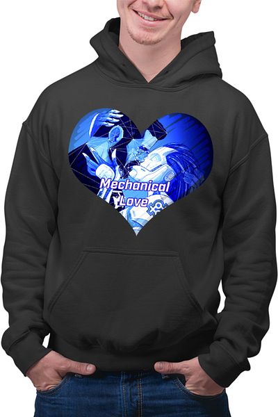 OEM Men's Hoodie NFT XOXO Heart Robot Cyber Human Artificial