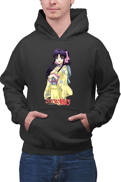 OEM Men's Hoodie Rurouni Kenshin Kaori Ninja Anime