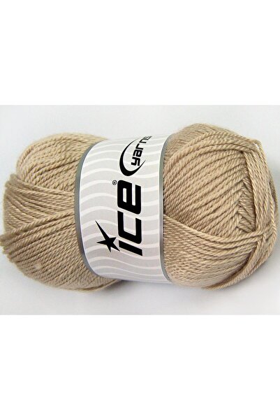 Ice yarns 4x100 جرام. خيوط دورة أكريليك شتوية بلون بيج فاتح، خيوط مسطحة، 100%...
