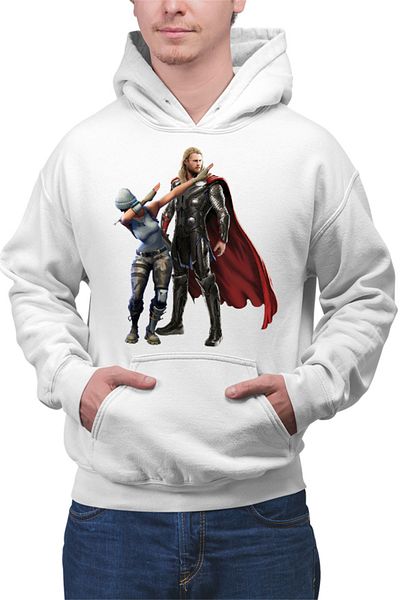 OEM Men's Hoodie Fortnite Dub Meme Thor Hammer