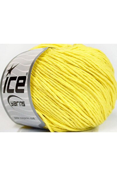 Ice yarns 4x100 جرام. خيوط قطنية خفيفة من البامبو، خيوط صيفية صفراء من القطن ...