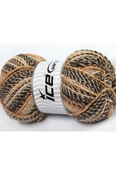 Ice yarns مجموعة من خيوط حياكة يدوية من خيوط الجليد موزاييك، 2 × 200 جرام، با...