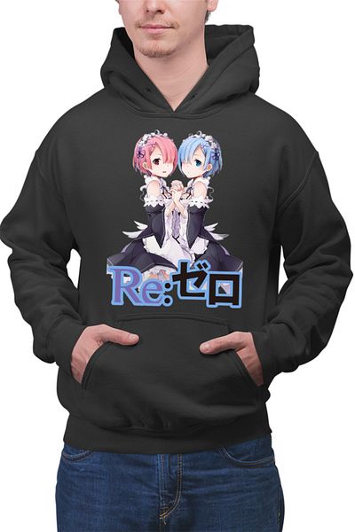 OEM Hanorac barbati Re Zero REM RAM Sisters Maiden Light Novel Cosplay Weapon