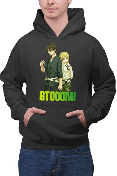 OEM Hanorac barbati Btooom! Sakamoto Ryouta Himiko Lovers Game Crafting Bombs