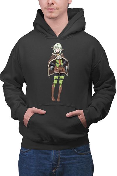 OEM Men's Hoodie Goblin Slayer Elf Forest Helper Magic Healer Fantasy Anime
