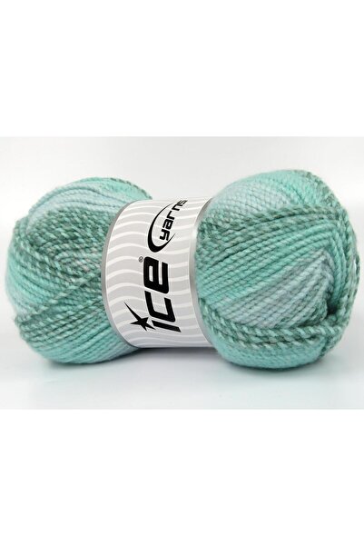Ice yarns مجموعة من خيوط موزاييك ثلجية بوزن 2 × 200 جرام، بألوان خضراء ورمادي...