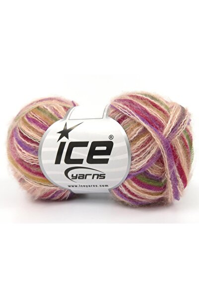 Ice yarns 8x50 جرام. صوف توكان، أكريليك، أرجواني، بورجوندي، درجات الخضراء، در...