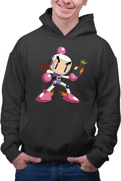 OEM Men's Bomberman Angry Japanese Multiplayer Hoodie