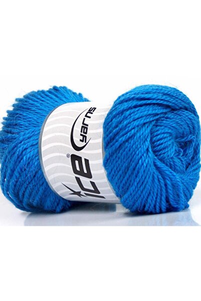 Ice yarns 4x100 جرام. صوف نورسك، أزرق ألباكا فاخر، ألباكا، شتوي، صوف