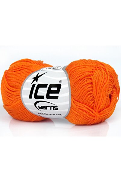 Ice yarns 6×50 جرام. خيوط قطنية صيفية برتقالية اللون من القطن المرسيريزد من أ...